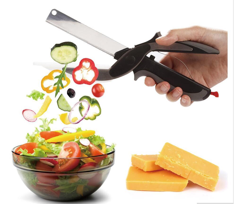 Couteau-ciseaux de cuisine en acier inoxydable